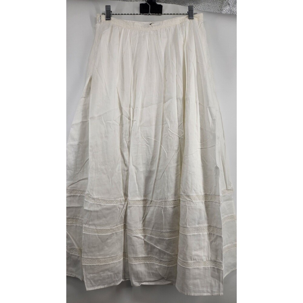Mango MNG Womens Size 6 White Lace 100% Cotton Skirt NWT - Picture 10 of 11